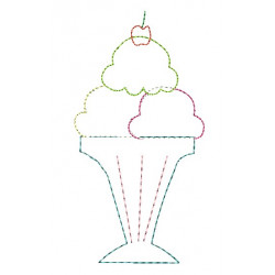 Stickdatei - Eis Becher